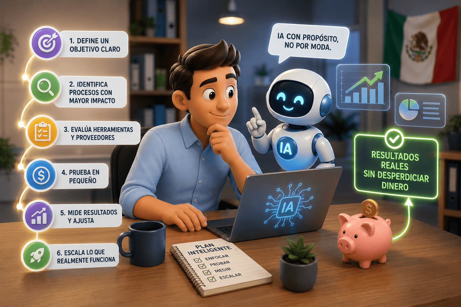 ¿Cómo implementar IA en tu empresa sin desperdiciar dinero? Guía para PyMEs en México