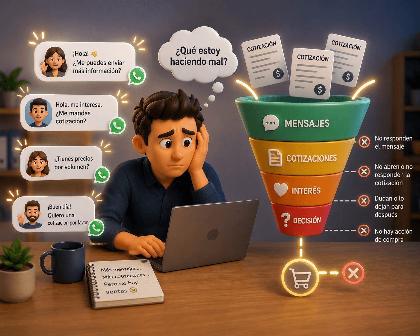 ¿Por qué mis clientes mandan mensaje y piden cotizaciones, pero no compran?